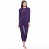 KIRKJUBOUR® Hafjall Perfektné Dámske Termoprádlo set 2 kusy fialové (Veľkosť XS, Farba Violet)
