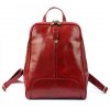 Kožený červený dámsky batoh Florence