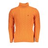 U.S. GRAND POLO Štýlový Pánsky Pulóver Oranžová (Veľkosť 2XL, Farba oranžová)