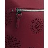 Crossbody dámska kabelka v kvetovanom dizajne tmavo červená 5432-BB
