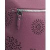 Crossbody dámska kabelka v kvetovanom dizajne pastelovo fialová 5432-BB