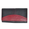 Dámska Kožená Peňaženka veľká Impex 18x9,5 cm čierno červená