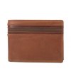 Pánska Kožená Peňaženka Impex Dvojité prešívanie ochrana RFID 10x12,5 cm hnedá (Veľkosť UNI, Farba Hnedá)