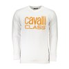 CAVALLI CLASS Perfektná Pánska Mikina Biela (Veľkosť L, Farba Biela)