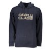 CAVALLI CLASS Perfektná Pánska Mikina Modrá (Veľkosť S, Farba modrá)