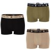 Stark Soul® Prémiové Pánske Boxerky bez bočných švov Safari štýl set 3 kusy čierna šedá (Veľkosť M, Farba Hnedá)