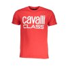 CAVALLI CLASS Perfektné Pánske Tričko Krátky Rukáv Červená