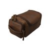 Toaletná Kožená Taška unisex Buffalo Pull 28x15x15cm hnedá