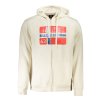 NORWAY 1963 Perfektná Pánska Mikina na zips Biela (Veľkosť L, Farba Biela)
