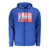NORWAY 1963 Perfektná Pánska Mikina na zips Modrá (Veľkosť XL, Farba modrá)