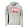 NORWAY 1963 Perfektná Pánska Mikina na zips Šedá (Veľkosť XL, Farba šedá)