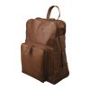 Batoh s 3 hlavnými priehradkami - Buffalo Pull-Up Vintage Leather 35x25x20cm hnedá