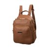 Noblesný Voľnočasový Batoh s kovovými zipsami dariya® unisex 29x25x19cm hnedý