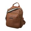 Noblesný Voľnočasový Batoh s kovovými zipsami dariya® unisex 29x25x19cm hnedý
