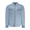 GUESS JEANS Štýlová Pánska Košeľa Svetlo modrá (Veľkosť M, Farba modrá)