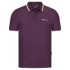 BEN SHERMAN BEN SHERMAN Pánska polokošeľa s dvojitou špičkou 0076270-PLUM