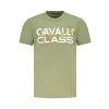 CAVALLI CLASS Perfektné Pánske Tričko Krátky Rukáv Zelená