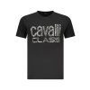 CAVALLI CLASS Perfektné Pánske Tričko Krátky Rukáv Čierna