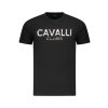 CAVALLI CLASS Perfektné Pánske Tričko Krátky Rukáv Čierna (Veľkosť M, Farba čierna)