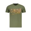 CAVALLI CLASS Perfektné Pánske Tričko Krátky Rukáv Zelená (Veľkosť M, Farba zelená)