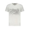 CAVALLI CLASS Perfektné Pánske Tričko Krátky Rukáv Biela (Veľkosť M, Farba Biela)