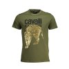 CAVALLI CLASS Perfektné Pánske Tričko Krátky Rukáv Zelená (Veľkosť 2XL, Farba zelená)