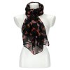 damsky letni satek s motyly m1104 cerny