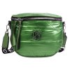 damska crossbody taska ledvinka 21015 1 metalicka zelena