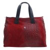kozena damska kabelka kk 201 grosso burgundy cervena 1