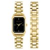 11576 anne klein damske hodinky hranate zlate ak 5018gpst