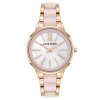 11561 anne klein damske hodinky kulate zlate ak 1412irrg