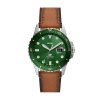 9528 fossil blue panske hodinky kulate fs5946