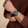 10357 3 fossil blue panske hodinky kulate fs6049