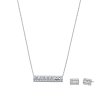 9808 michael kors damsky stribrny nahrdelnik mkc1688set