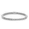 1098 2 rebel rose damsky kulickovy naramek silver shine 4mm