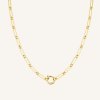 7064 1 rosefield nahrdelnik zlate barvy chunky chain jnrrg j614
