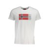 Štýlové Pánske Tričko s krátkym rukávom NORWAY 1963 Biela (Velkost XL, Farba Biela)