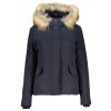 Kvalitná Dámska Zimná Bunda WOOLRICH Modrá (Velkost XL, Farba Modrá)