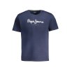 Štýlové Pánske Tričko s krátkym rukávom PEPE JEANS Modrá (Velkost XL, Farba Modrá)
