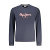 Športová Pánska Mikina bez zipsu PEPE JEANS Modrá (Velkost S, Farba Modrá)