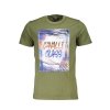 Štýlové Pánske Tričko s dlhým rukávom CAVALLI CLASS Zelená (Velkost 2XL, Farba Zelená)