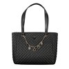 Štýlová Dámska Kabelka GUESS JEANS  32.0X26.0X10.0cm  Čierna (Velkost UNI, Farba Čierna)