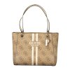 Štýlová Dámska Kabelka GUESS JEANS  34.0X27.0X11.0cm  Bežová (Velkost UNI, Farba Bežová)