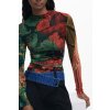 Elegantný Dámsky Pulóver DESIGUAL Zelená (Velkost L, Farba Zelená)