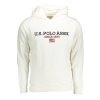 Športová Pánska Mikina bez zipsu U.S. POLO Biela (Velkost 3XL, Farba Biela)