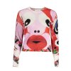 Elegantný Dámsky Pulóver DESIGUAL Ružová (Velkost 2XL, Farba Ružová)