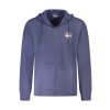 Športová Pánska Mikina so zipsom WRANGLER Modrá (Velkost 2XL, Farba Modrá)