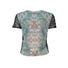 Štýlové Dámske Tričko s krátkym rukávom DESIGUAL Modrá (Velkost 2XL, Farba Modrá)