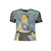 Štýlové Dámske Tričko s krátkym rukávom DESIGUAL Modrá (Velkost 2XL, Farba Modrá)