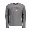 Štýlové Pánske Tričko s dlhým rukávom U.S. POLO Šedá (Velkost 2XL, Farba Šedá)